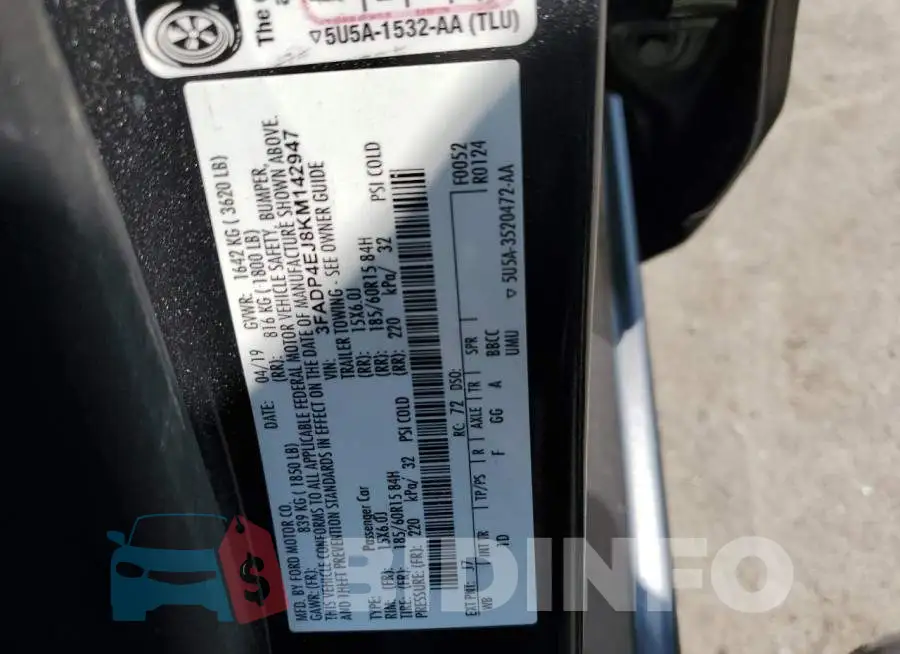 3FADP4EJ8KM142947 Photo# 12