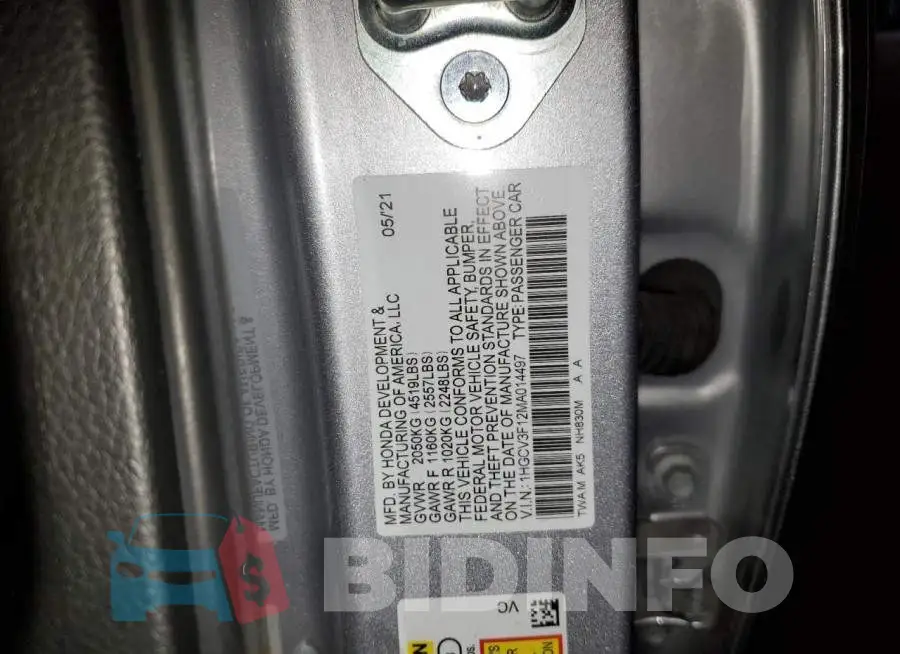 1HGCV3F12MA014497 Photo# 12