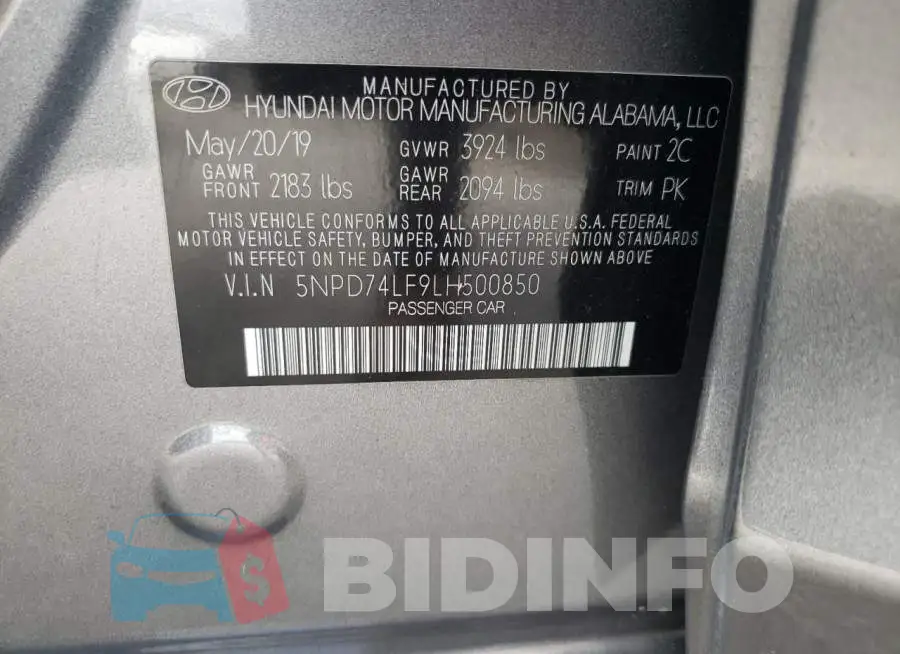 5NPD74LF9LH500850 Photo# 12