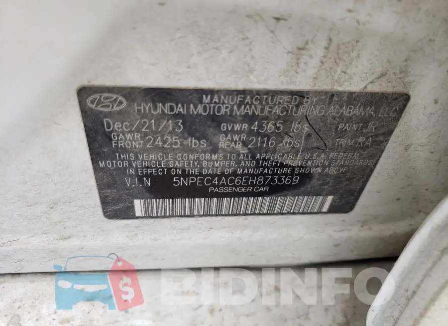 5NPEC4AC6EH873369 Photo# 12