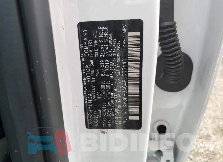KM8KH3AC4PU006541 Photo# 14