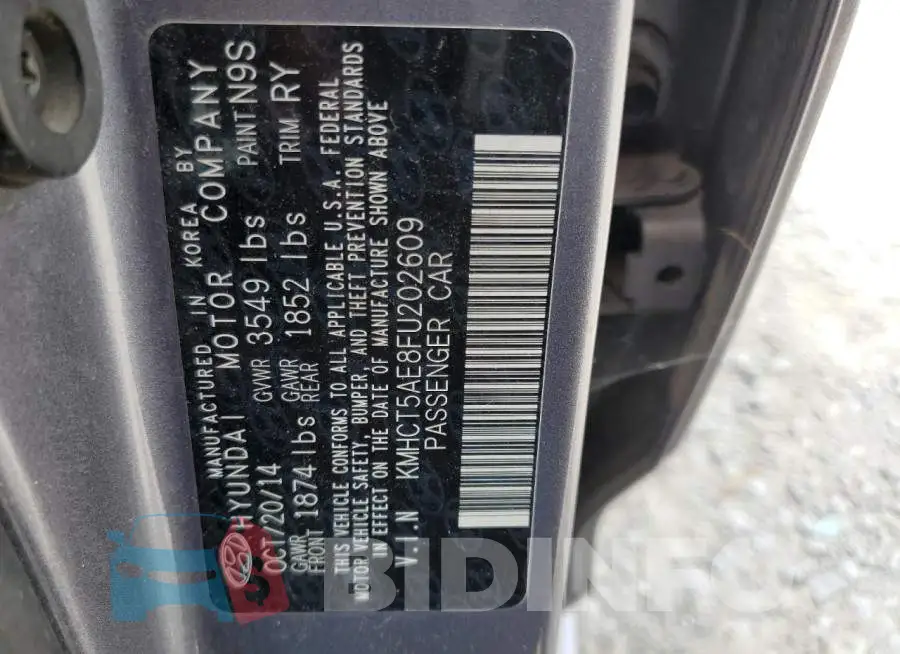 KMHCT5AE8FU202609 Photo# 12