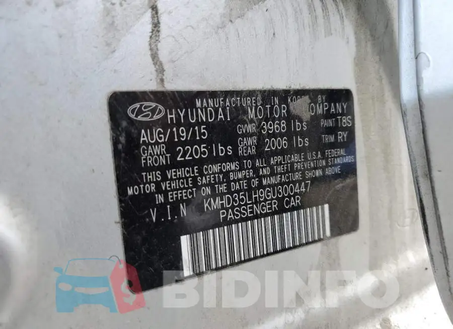 KMHD35LH9GU300447 Photo# 12