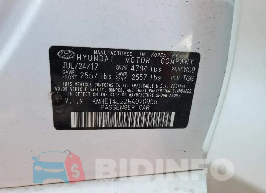 KMHE14L22HA070995 Photo# 13