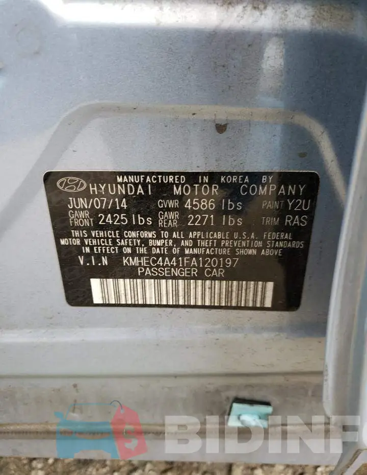 KMHEC4A41FA120197 Photo# 12