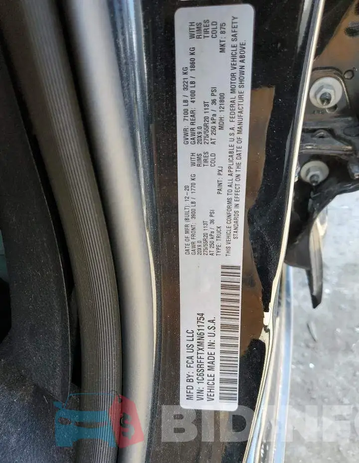1C6SRFFTXMN611754 Photo# 12