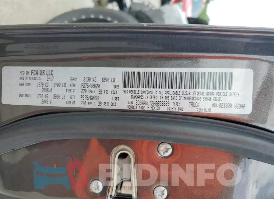 3C6RR6LT2HG658889 Photo# 12