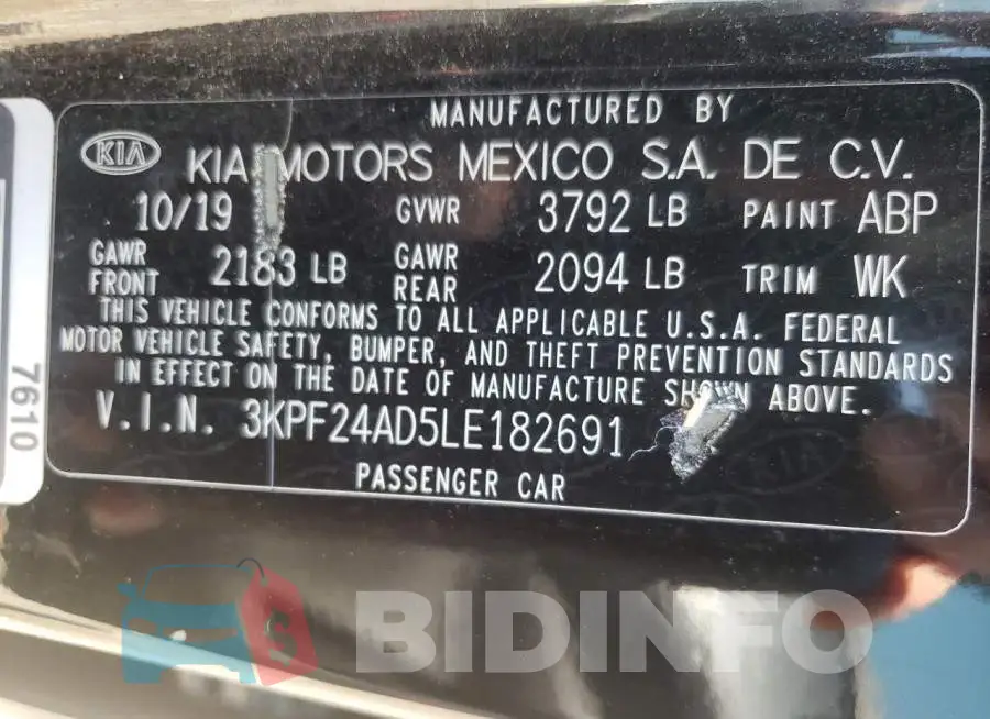 3KPF24AD5LE182691 Photo# 10