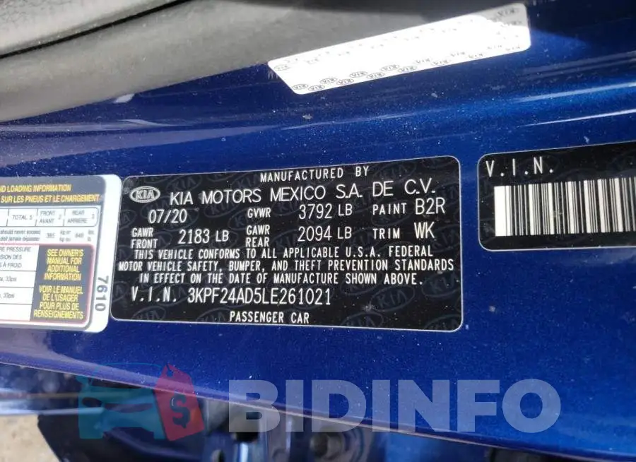 3KPF24AD5LE261021 Photo# 10
