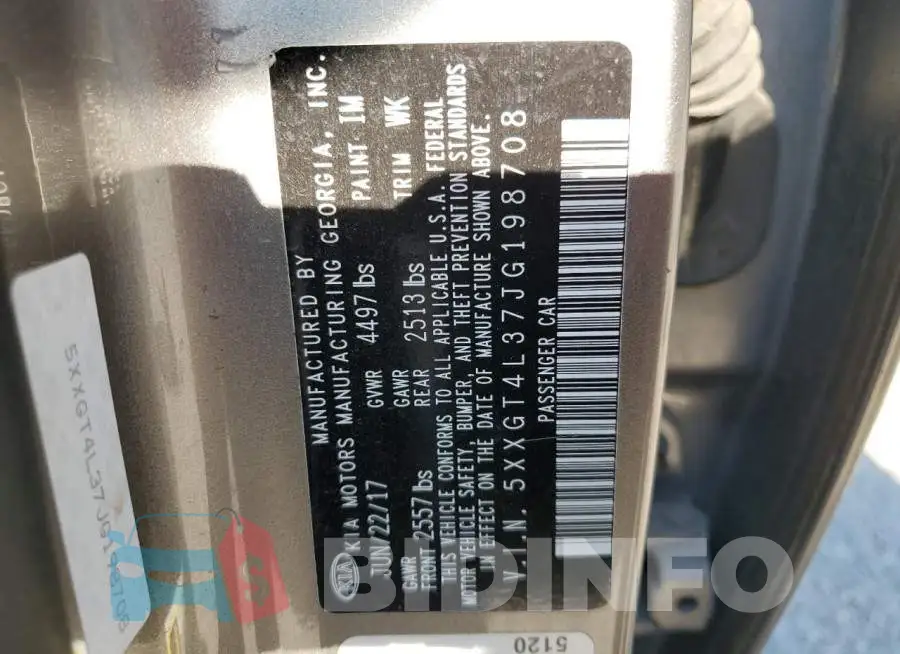 5XXGT4L37JG198708 Photo# 13