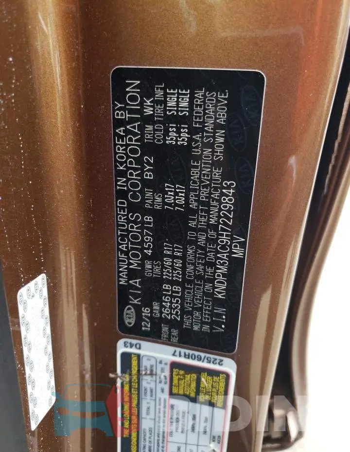 KNDPM3AC9H7229843 Photo# 12