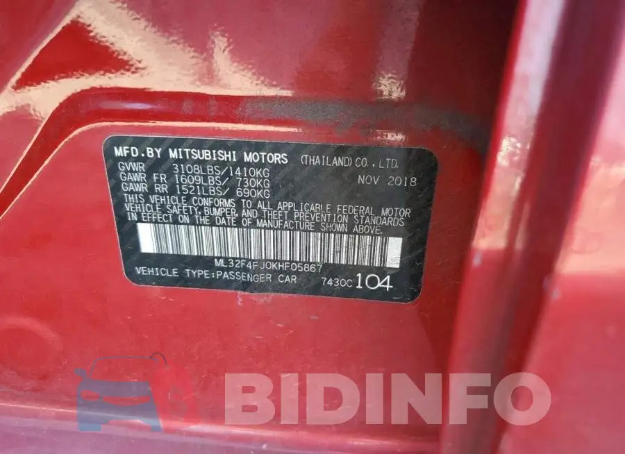 ML32F4FJ0KHF05867 Photo# 12