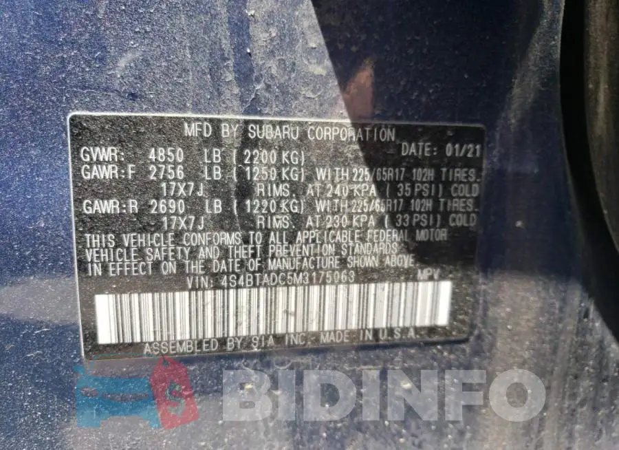 4S4BTADC5M3175063 Photo# 14