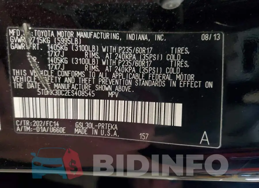 5TDKK3DC2ES408545 Photo# 13