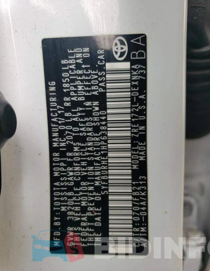 5YFBURHE1HP638440 Photo# 13