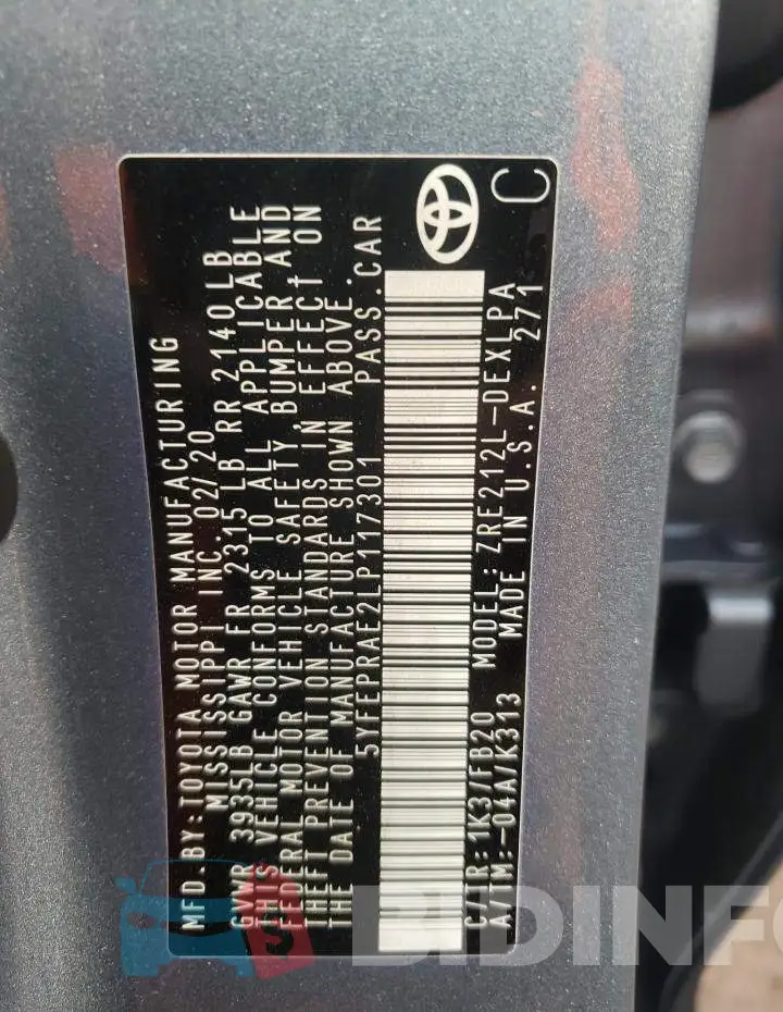 5YFEPRAE2LP117301 Photo# 12