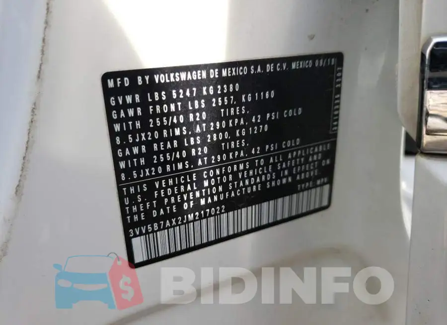 3VV5B7AX2JM217022 Photo# 14