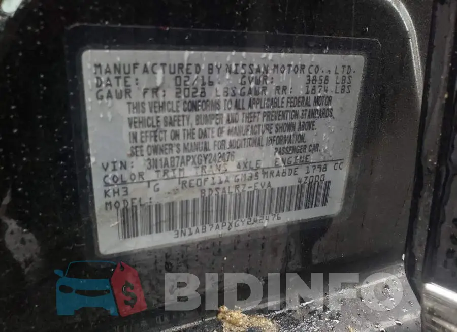 3N1AB7APXGY242476 Photo# 12