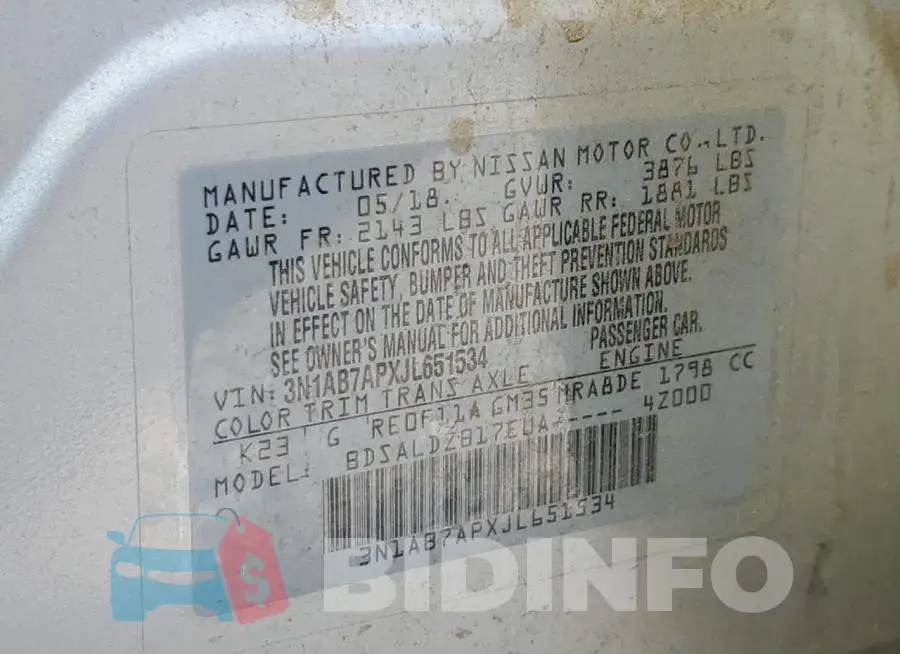 3N1AB7APXJL651534 Photo# 12