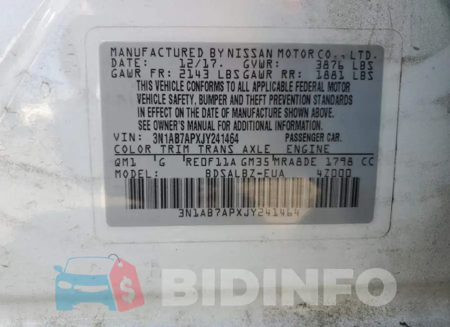 3N1AB7APXJY241464 Photo# 13