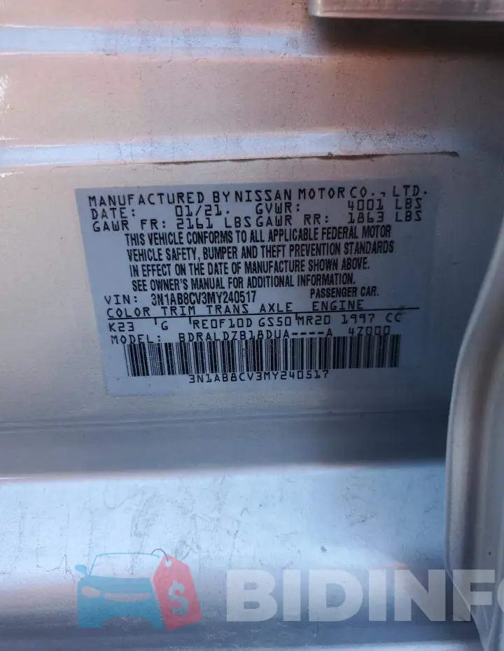 3N1AB8CV1MY309835 Photo# 12