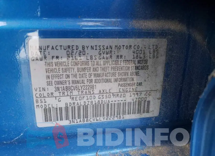 3N1AB8CV6LY222981 Photo# 12