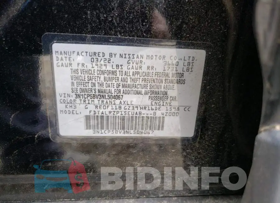 3N1CP5BV3NL504067 Photo# 12