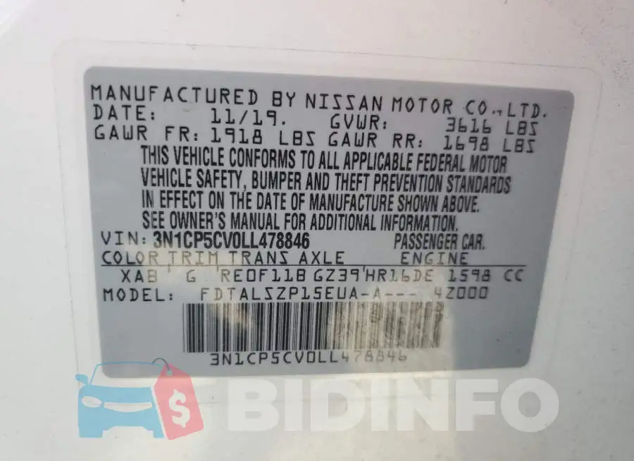 3N1CP5CV0LL478846 Photo# 14