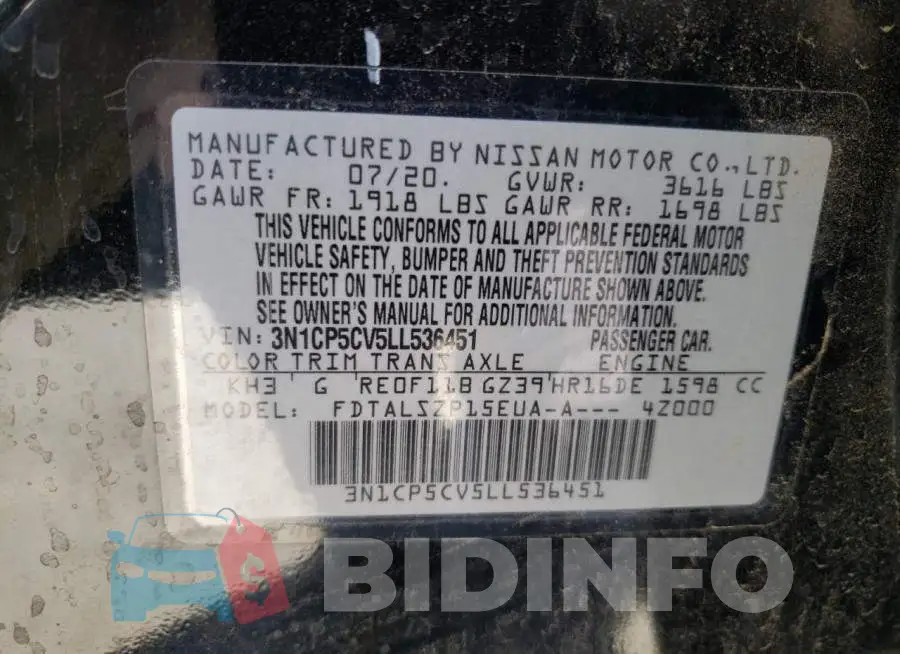 3N1CP5CV5LL536451 Photo# 13