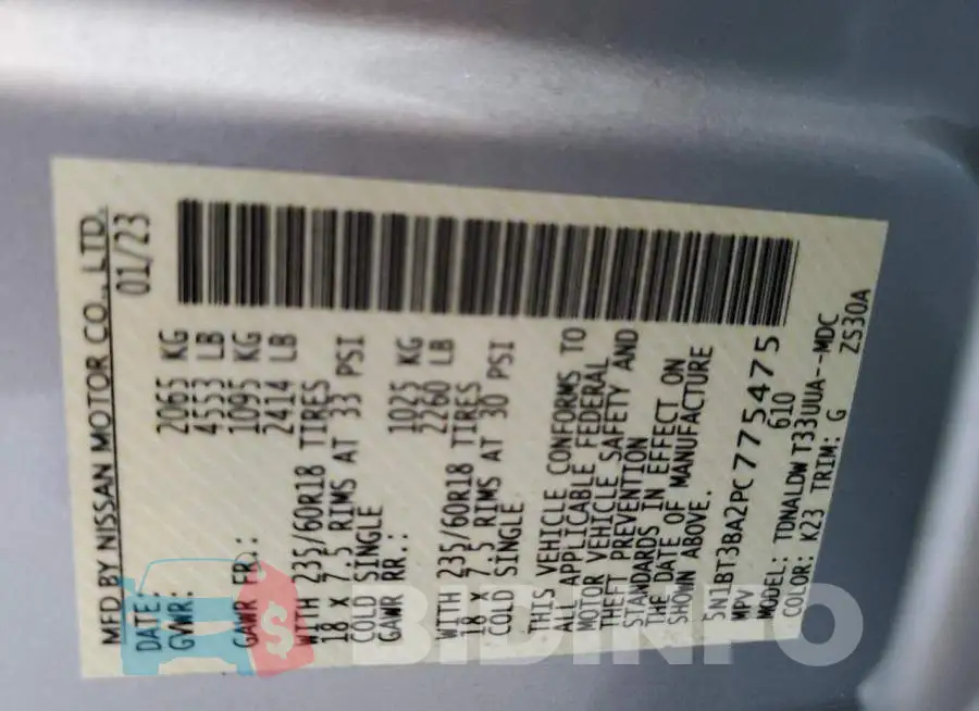 5N1BT3BA2PC775475 Photo# 14