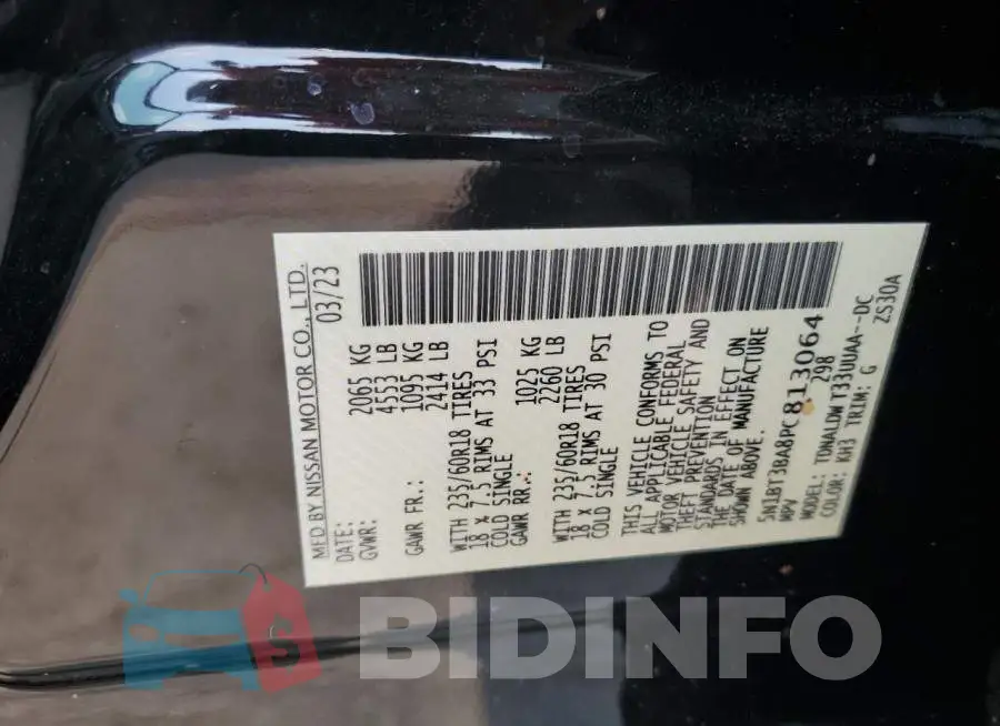 5N1BT3BA8PC813064 Photo# 14