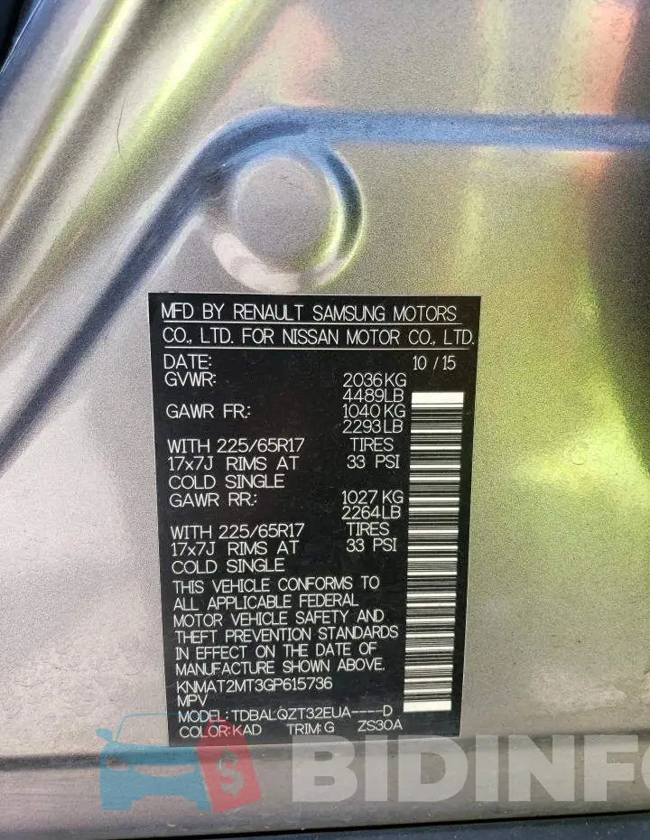 KNMAT2MT3GP615736 Photo# 14