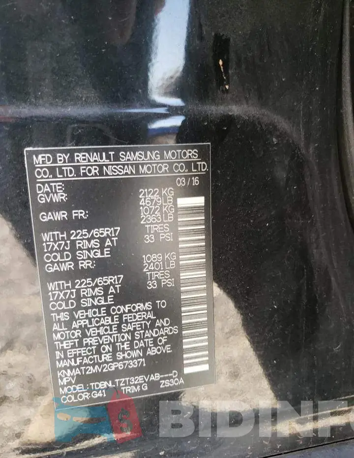 KNMAT2MV2GP673371 Photo# 12