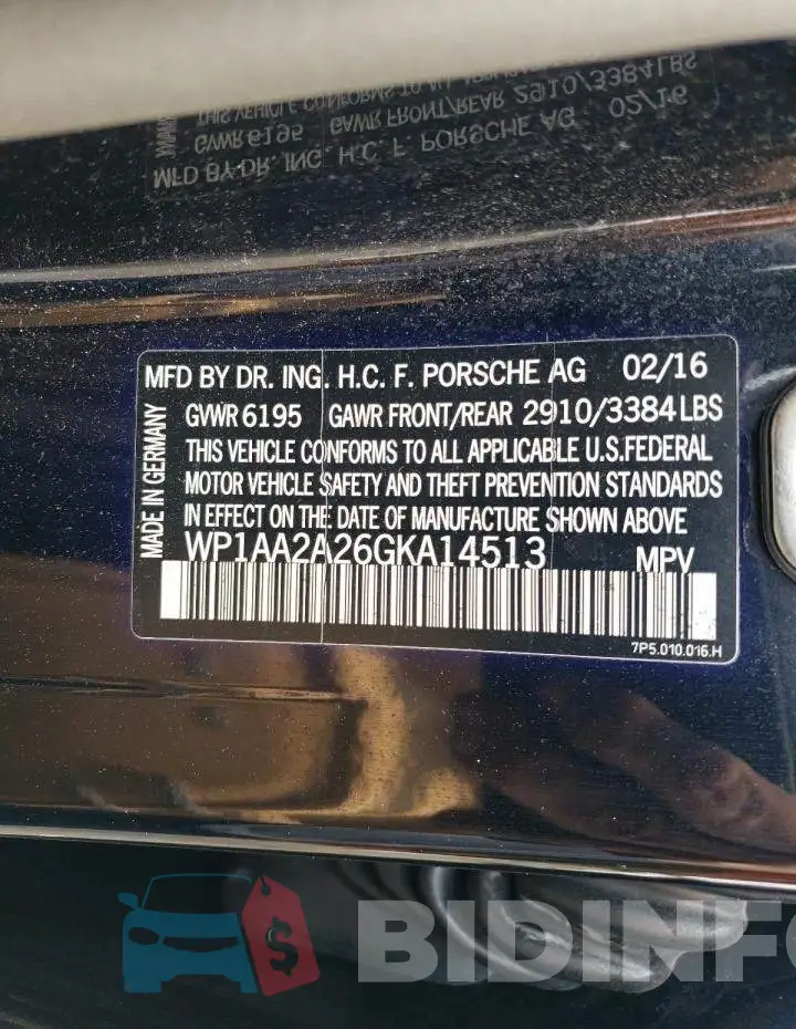 WP1AA2A26GKA14513 Photo# 12