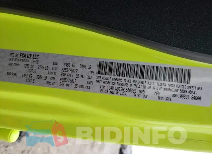 1C4BJWDG3HL500339 Photo# 13
