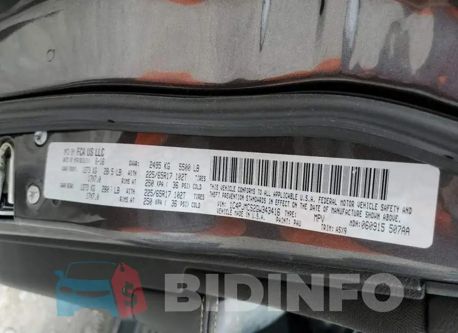1C4PJMCS2GW343416 Photo# 13