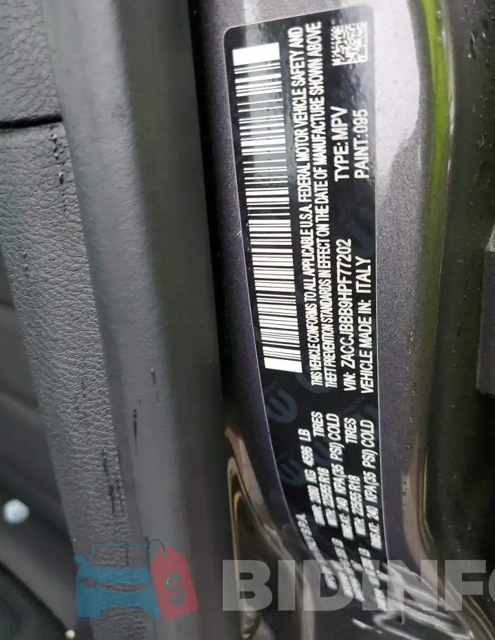 ZACCJBBB9HPF77202 Photo# 12