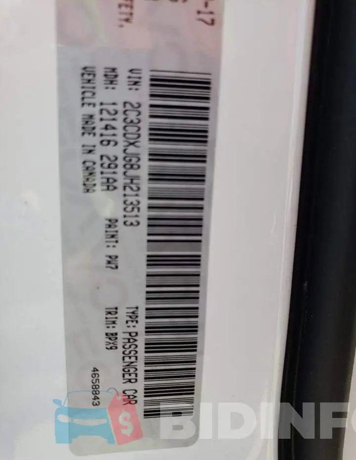 2C3CDXJG8JH213513 Photo# 13