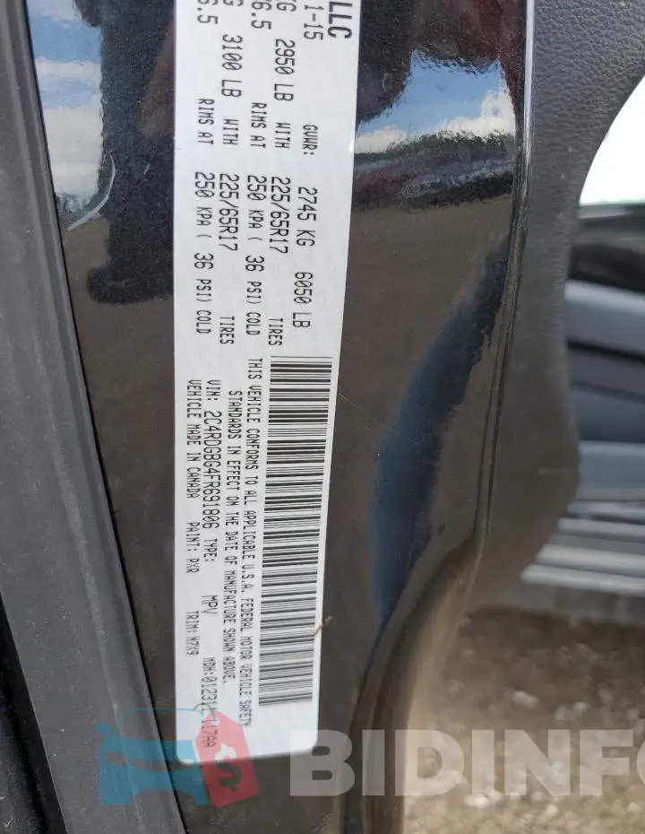2C4RDGBG4FR691806 Photo# 13