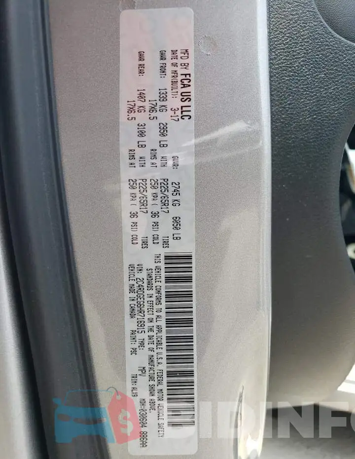 2C4RDGEG6HR716915 Photo# 13