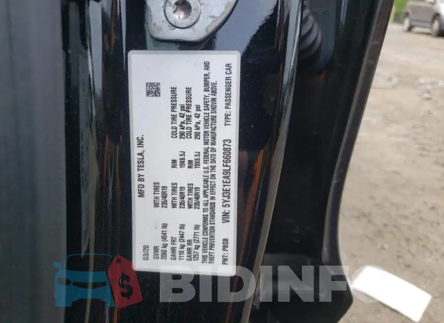 5YJ3E1EA9LF660873 Photo# 12
