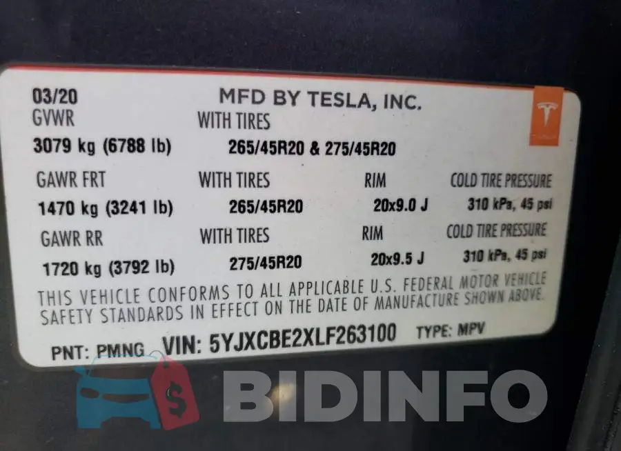 5YJXCBE2XLF263100 Photo# 12