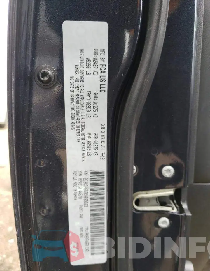 2C3CCAGG5KH689923 Photo# 12
