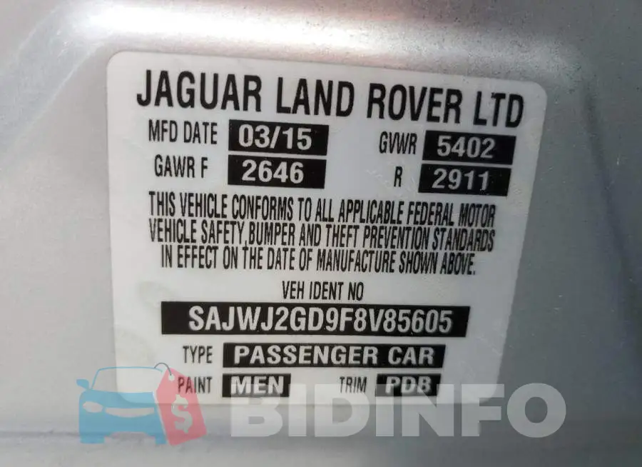 SAJWJ2GD9F8V85605 Photo# 12