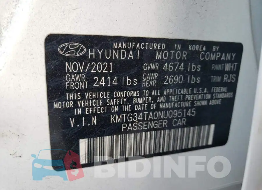 KMTG34TA0NU095145 Photo# 12