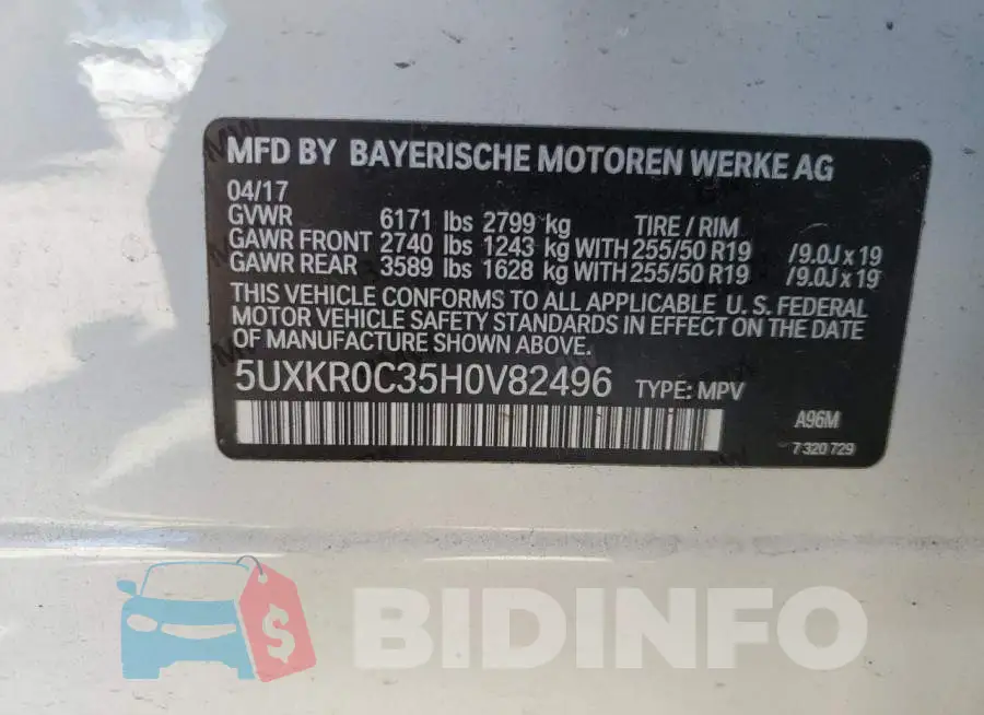 5UXKR0C35H0V82496 Photo# 13