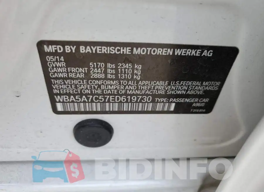 WBA5A7C57ED619730 Photo# 12