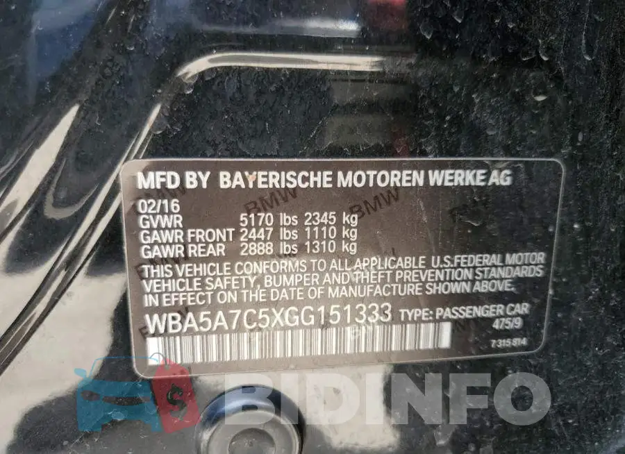 WBA5A7C5XGG151333 Photo# 12