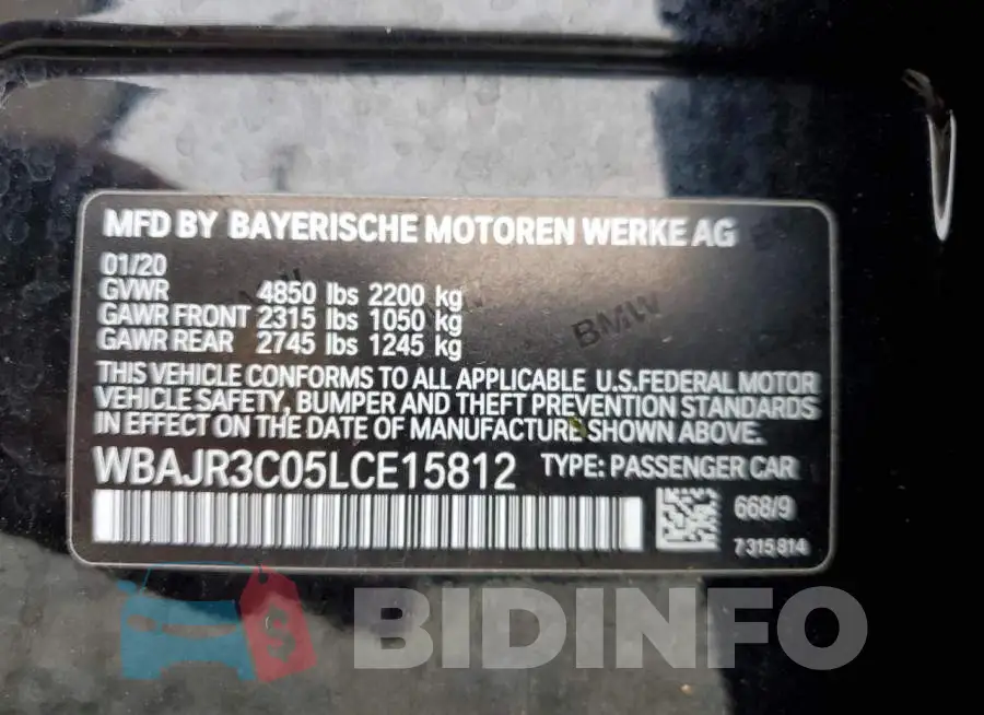 WBAJR3C05LCE15812 Photo# 12