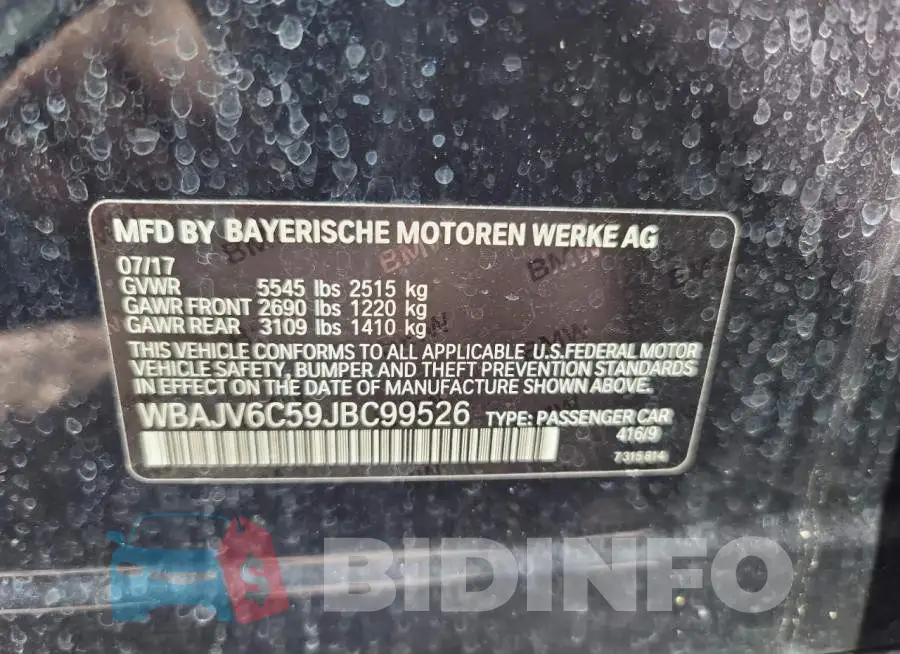 WBAJV6C59JBC99526 Photo# 13